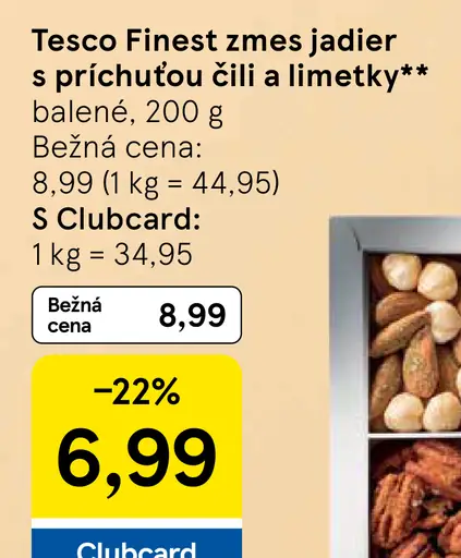 Tesco Finest zmes jadier s príchuťou čili a limetky