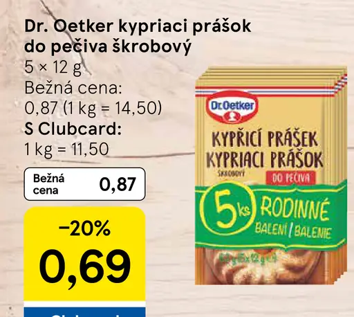 Dr. Oetker Kypriaci prášok do pečiva škrobový