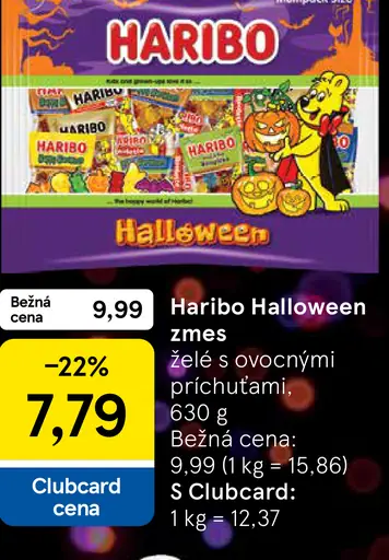 Haribo Halloween zmes želé s ovocnými príchuťami