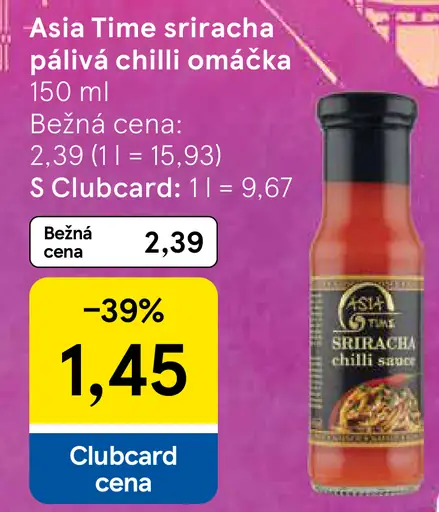 Asia Time sriracha pálivá chilli omáčka