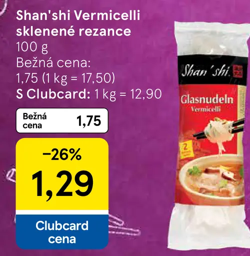 Shan'shi Vermicelli sklenené rezance