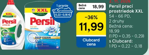 Persil prací prostriedok XXL, Deep Clean a Freshness, 2 druhy