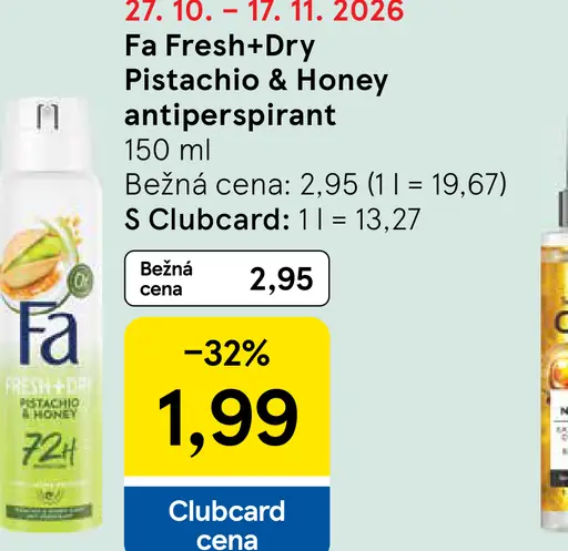 Fa Fresh+Dry Pistachio & Honey antiperspirant