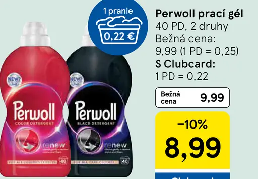 Perwoll prací gél Color Renew a Black Renew, 2 druhy