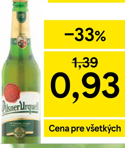 Pilsner Urquell fľaša