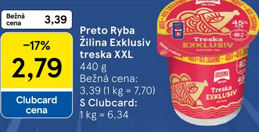Preto Ryba Žilina Exclusiv treska XXL