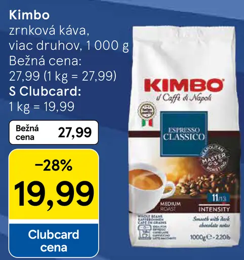 Kimbo zrnková káva