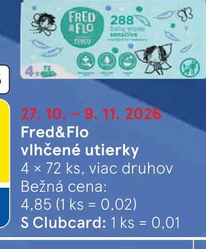 Fred&Flo vlhčené utierky