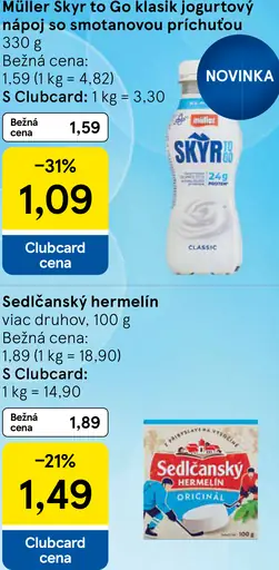 Müller Skyr to Go klasik jogurtový nápoj so smotanovou príchuťou