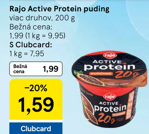 Rajo Active Protein puding viac druhov