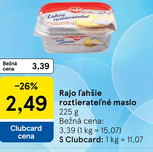 Rajo Ľahšie roztierateľné maslo