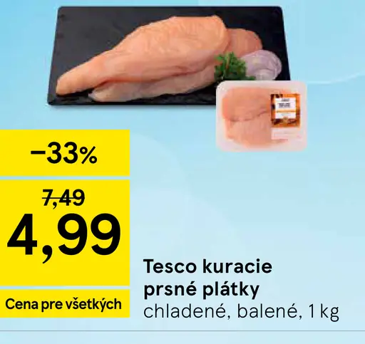 Tesco kuracie prsný plátky