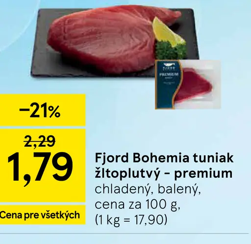 Fjord Bohemia tuniak žltoplutvý – premium