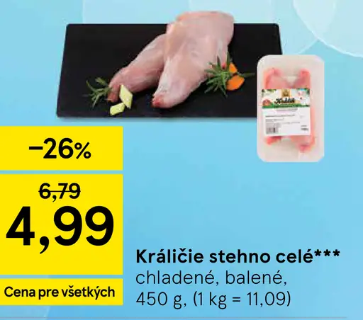 Králičie stehno celé