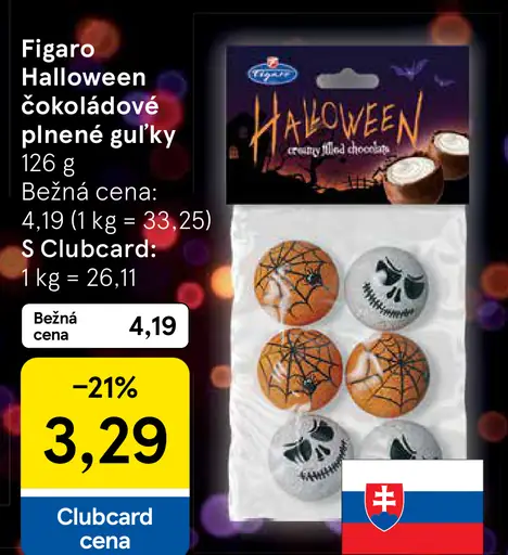 Figaro Halloween čokoládové plnené guľky