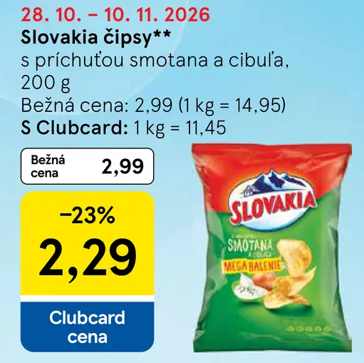 Slovakia Chips S príchuťou smotana a cibuľa