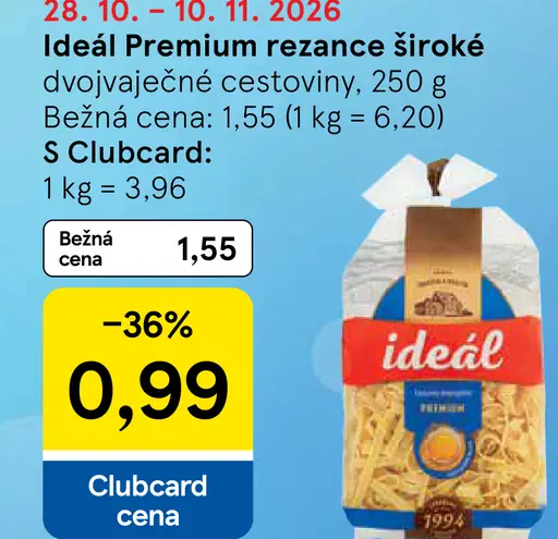 Ideal Premium široké dvojvaječné rezance