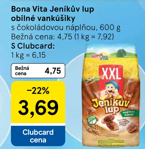 Bona Vita Jeníkův lup obilné vanúšiky s čokoládovou náplňou