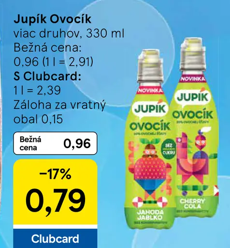 Jupik ovocný nápoj rôzne druhy