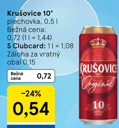 Krušovice 10° plechovka