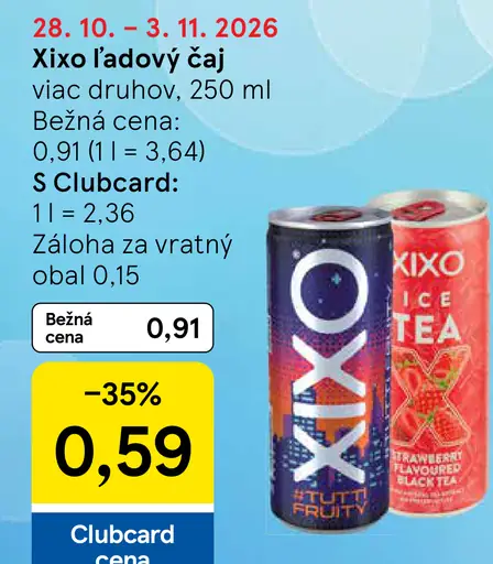 Xixo ľadový čaj rôzne druhy