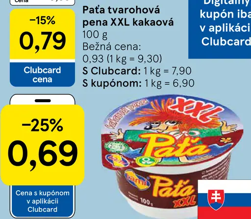 Paťa tvarohová pena XXL kakaová