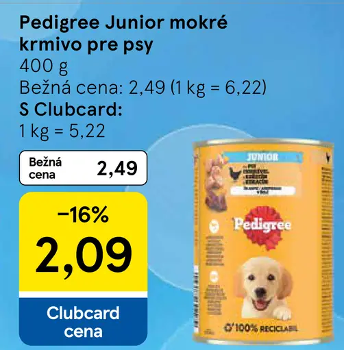 Pedigree Junior mokré krmivo pre psy