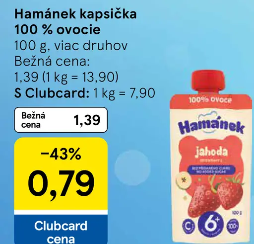 Hamánek kapsička 100 % ovocie
