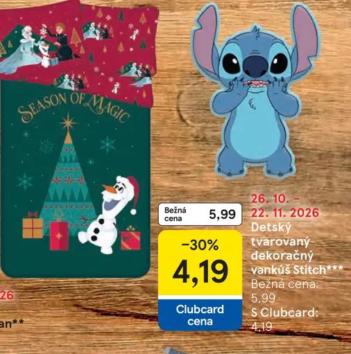 Detský tvarovaný dekoračný vankúš Stitch