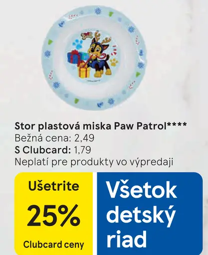 Paw Patrol plastová miska