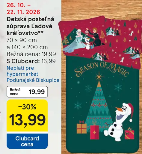 Detská posteľná súprava Ľadové kráľovstvo