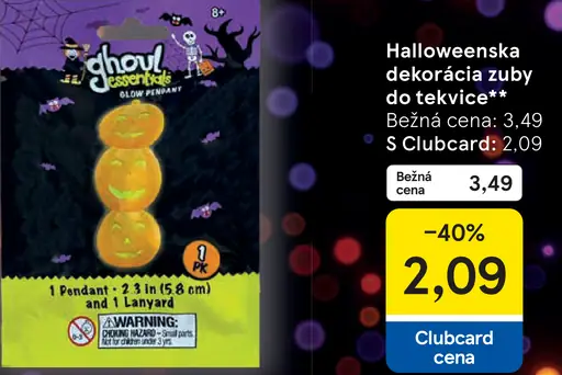 Halloweenska dekorácia zuby do tekvice