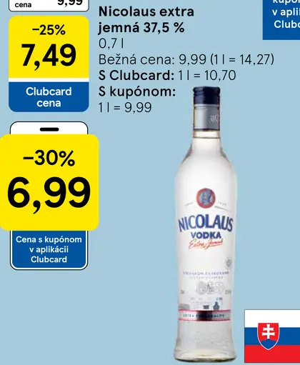 Nicolaus Extra jemná vodka 38%