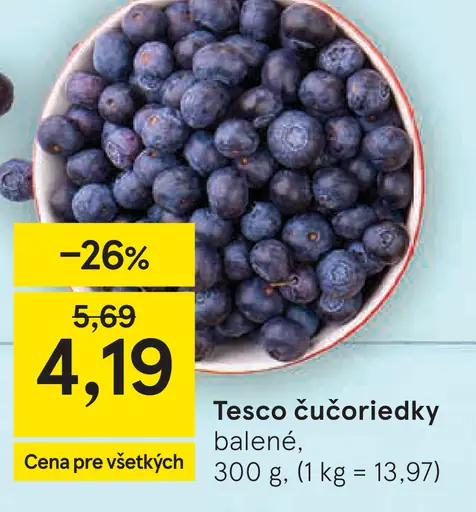 Tesco čučoriedky
