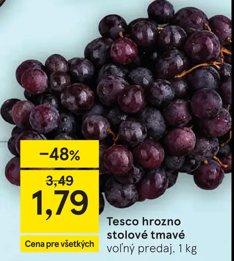 Tesco hrozno stolové tmavé