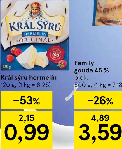 Kráľ sýru hermelín