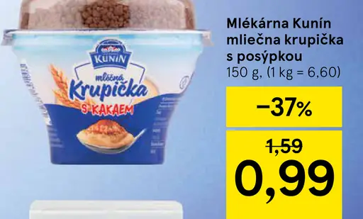 Mlékárna Kunín mliečna krupička s posýpkou