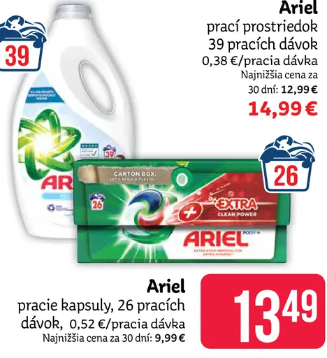 Ariel prací prostriedok