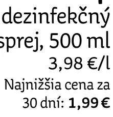 Dezinfekčný sprej