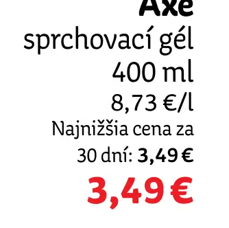 Axe sprchovací gél