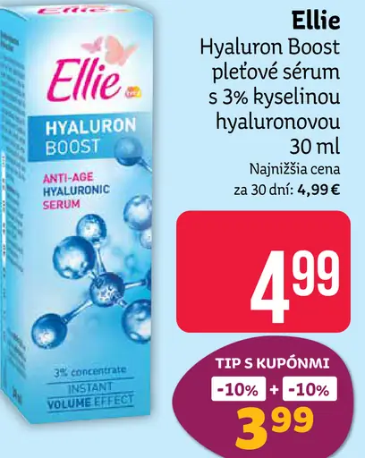 Ellie Hyaluron Boost pleťové sérum