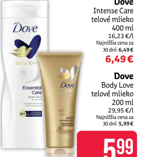 Dove Intense Care telové mlieko