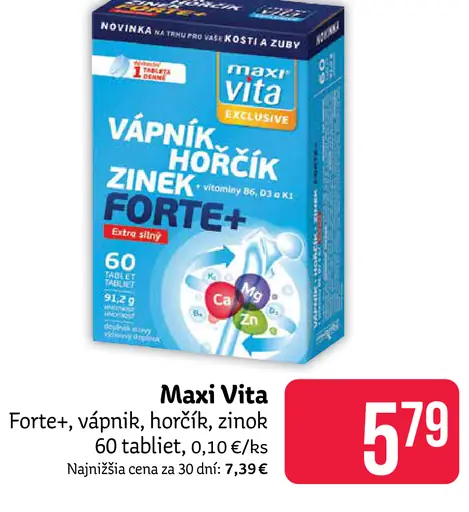 Maxi Vita Vápnik, horčík, zinok