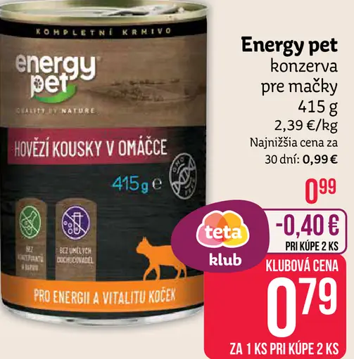 Energy pet konzerva pre mačky