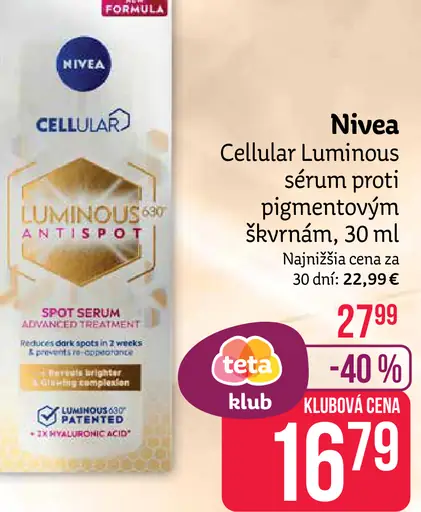 Luminous sérum proti pigmentovým škvrnám