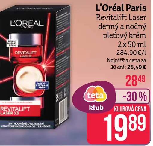 L'Oreal Paris Revitalift Laser denný a nočný krém