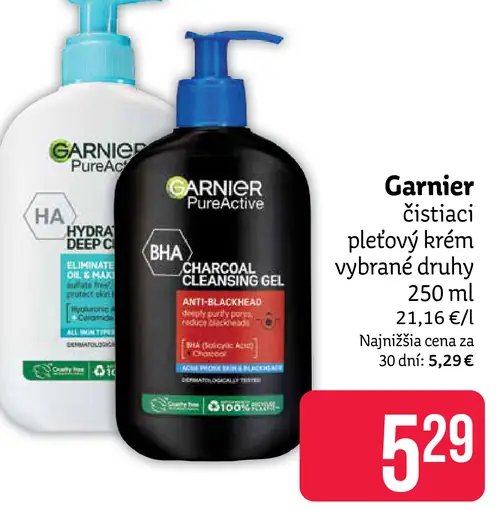 Garnier čistiaci pleťový krém vybraný druhy