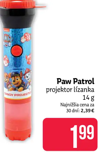 Paw Patrol projektor lízanka