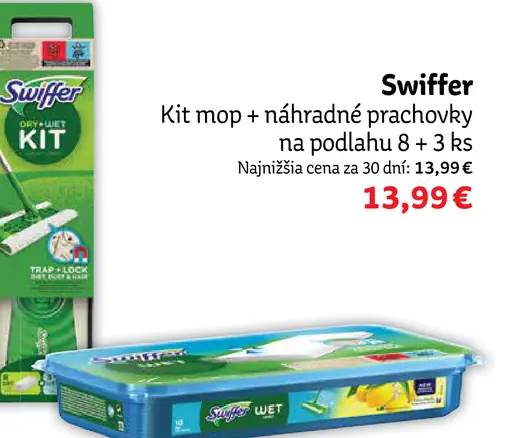 Swiffer Kit mop + náhradné prachovky na podlahu 8 + 3 ks