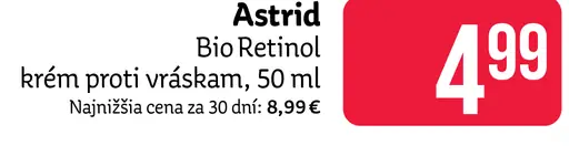 Astrid Bio Retinol krém proti vráskam